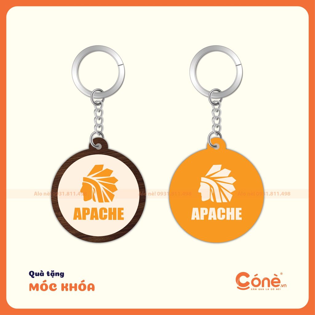[MKQT003] Móc Chìa Khoá Quà Tặng In Hình Theo Yêu Cầu