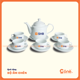 [BAC004] Bộ Ấm Chén Niềm Tin | Bộ Ấm Chén In Logo Theo Yêu Cầu