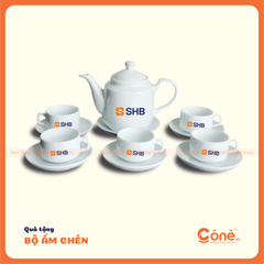 [BAC004] Bộ Ấm Chén Niềm Tin | Bộ Ấm Chén In Logo Theo Yêu Cầu