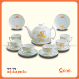 [BAC001] Bộ Ấm Chén Giao Hòa | Bộ Ấm Chén Ánh Kim Sang Trọng