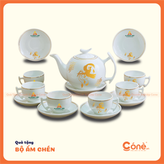 [BAC001] Bộ Ấm Chén Giao Hòa | Bộ Ấm Chén Ánh Kim Sang Trọng
