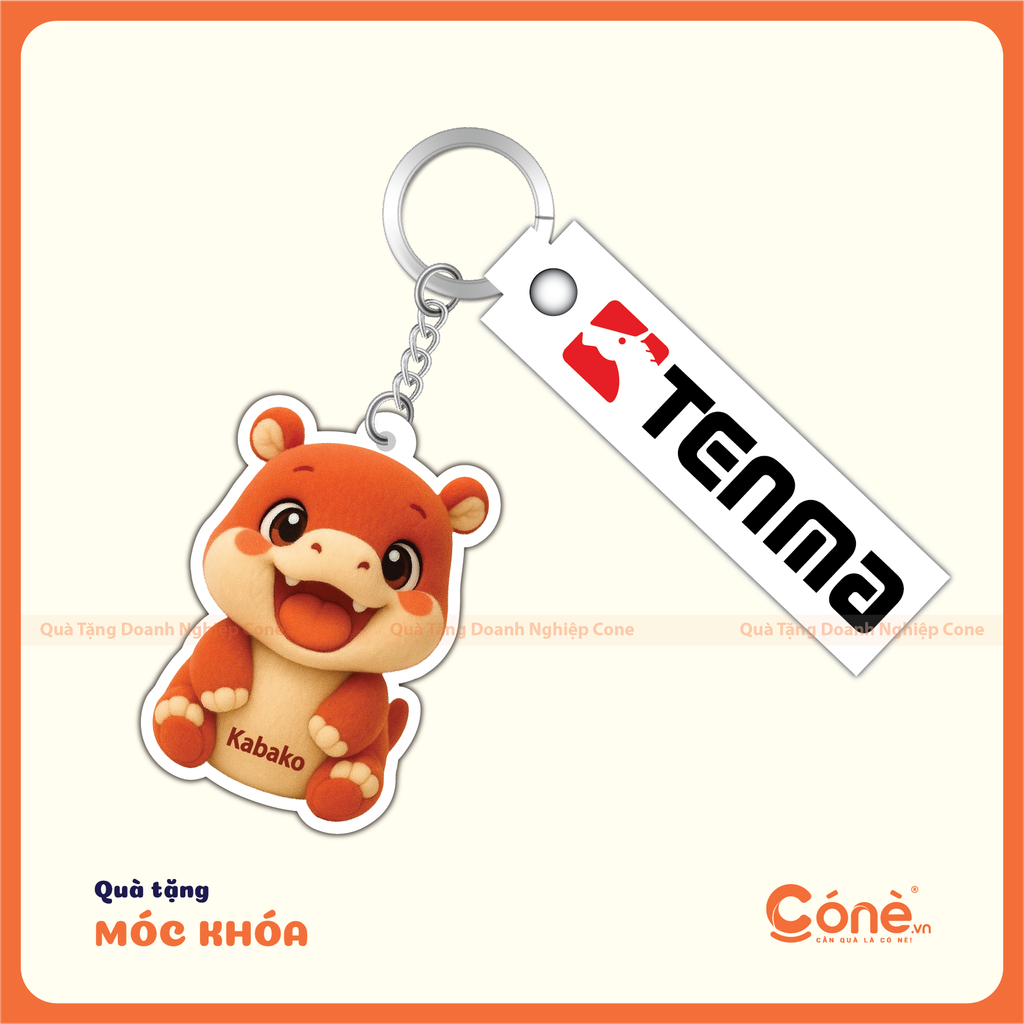 [MKQT04] Móc Khoá Đồng Hành | Móc Khóa Dây Cao Su In Logo