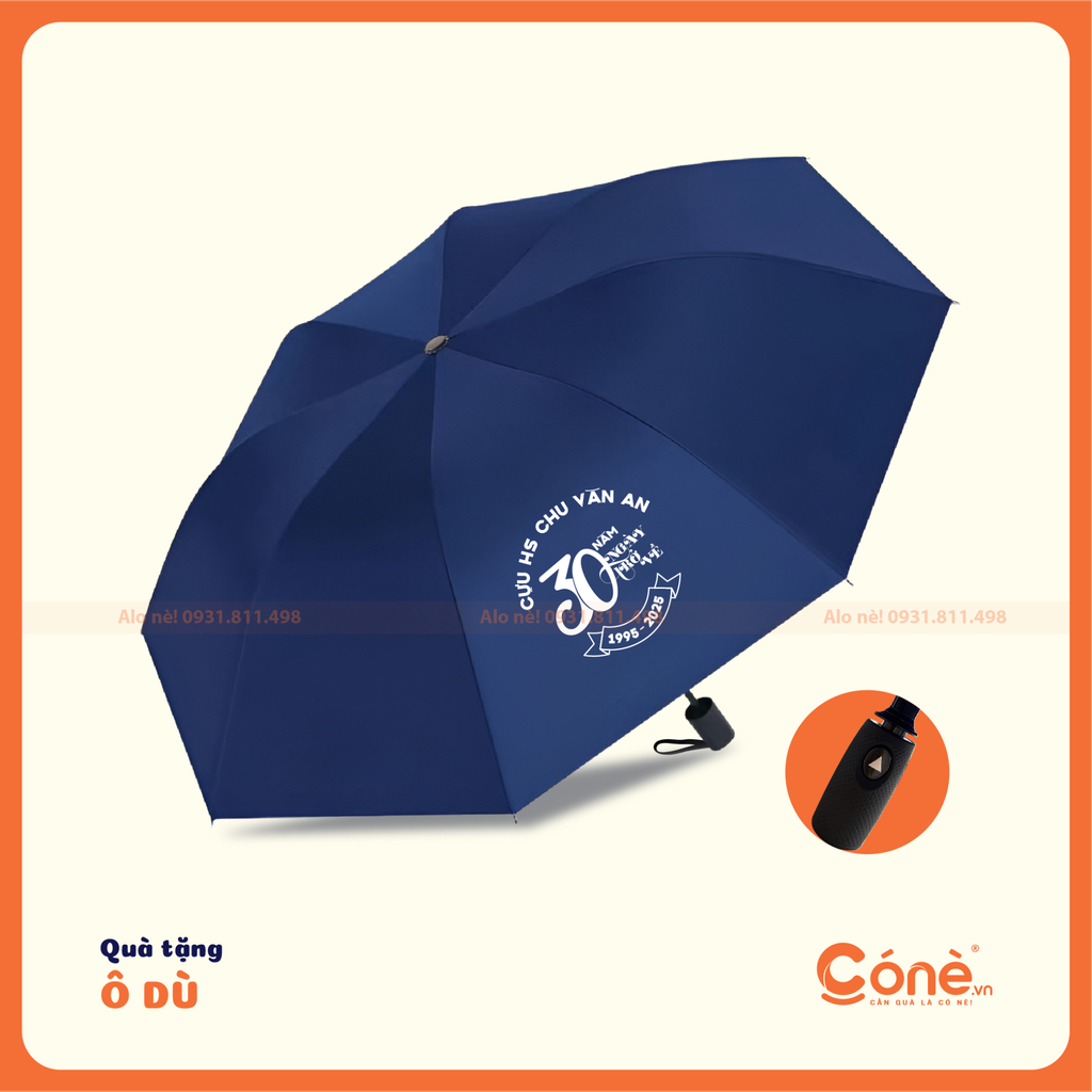 [OD005] Ô Dù Tiny | Ô Gấp 3 Tự Động 1 Chiều