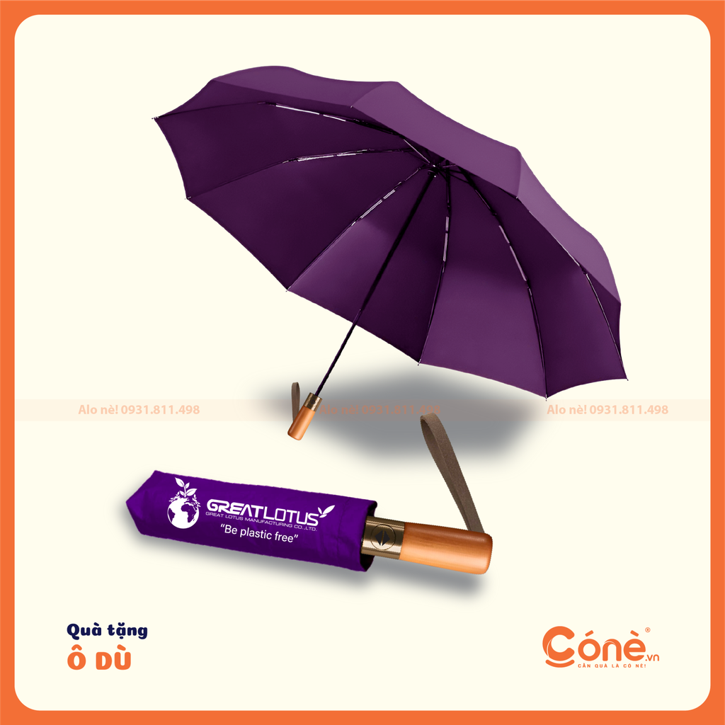 [OD006] Ô Dù Stay Cool | Dù Cán Gỗ