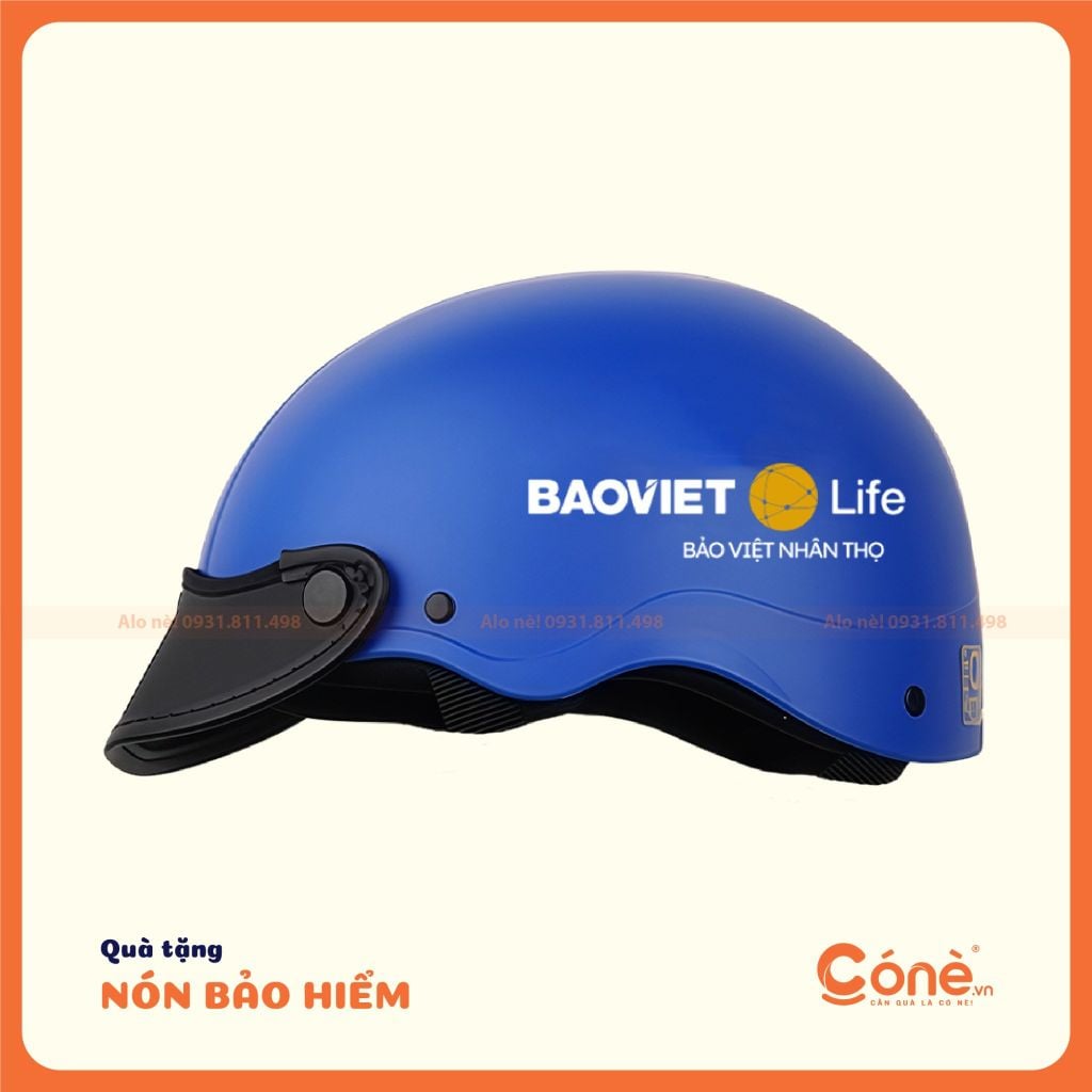 [NBH003] Mũ Bảo Hiểm Premium | Nón Bảo Hiểm Sơn In Logo Cao Cấp