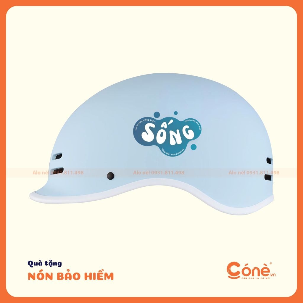 [NBH006] Mũ Bảo Hiểm Trendy | In Logo Theo Yêu Cầu