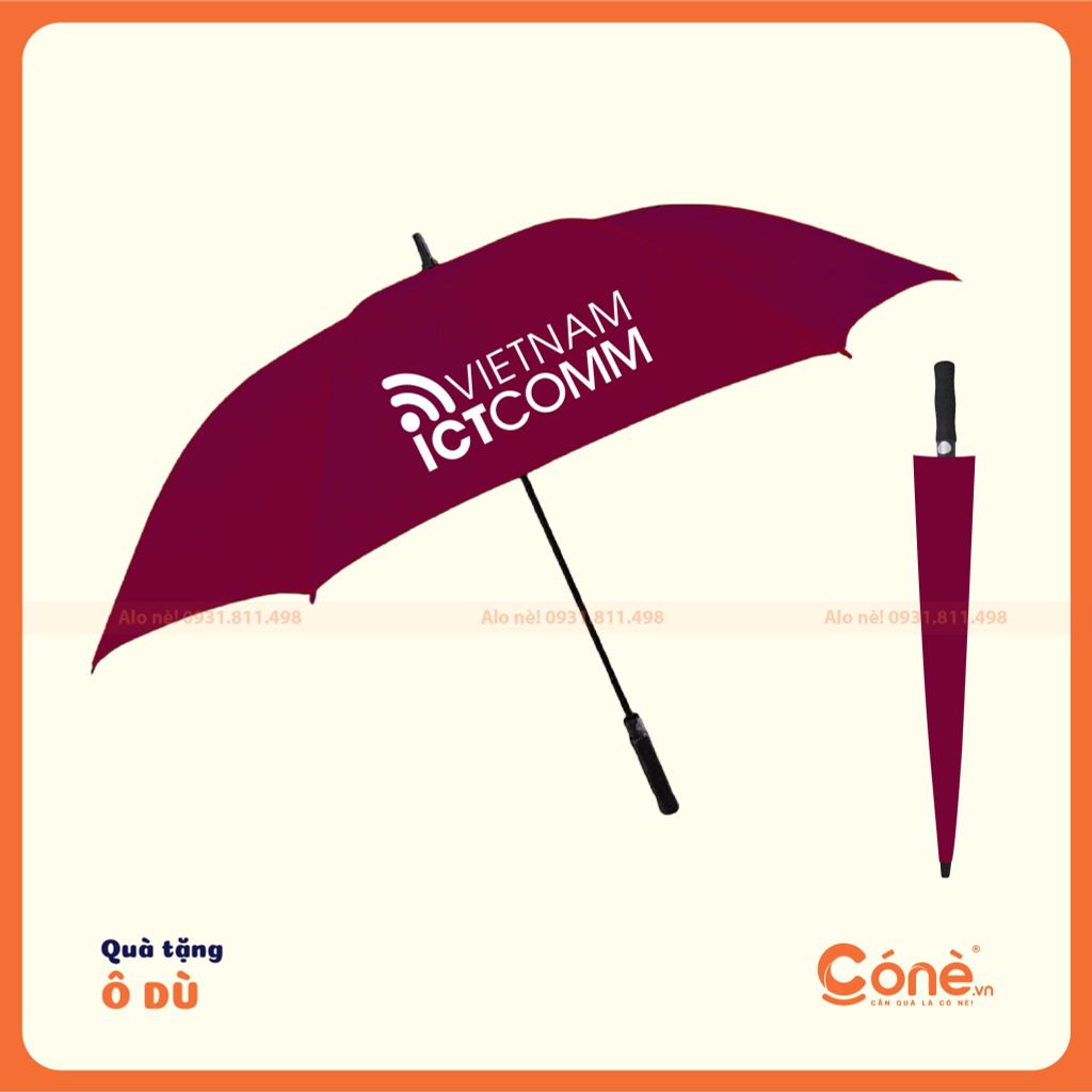 Ô Dù Niềm Tin Cone | Ô Cán Thẳng In Logo