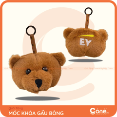 [MKQT08] Móc Khóa Bear Head | Móc Khóa Gấu Bông In Logo