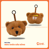 [MKQT08] Móc Khóa Bear Head | Móc Khóa Gấu Bông In Logo