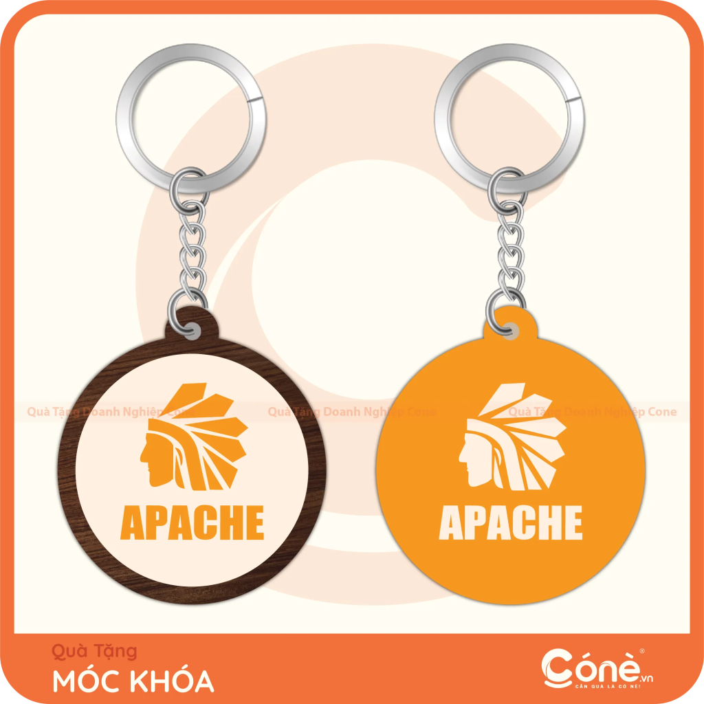 [MKQT06] Móc Khoá Dấu Ấn | Móc Khóa Gỗ In Logo
