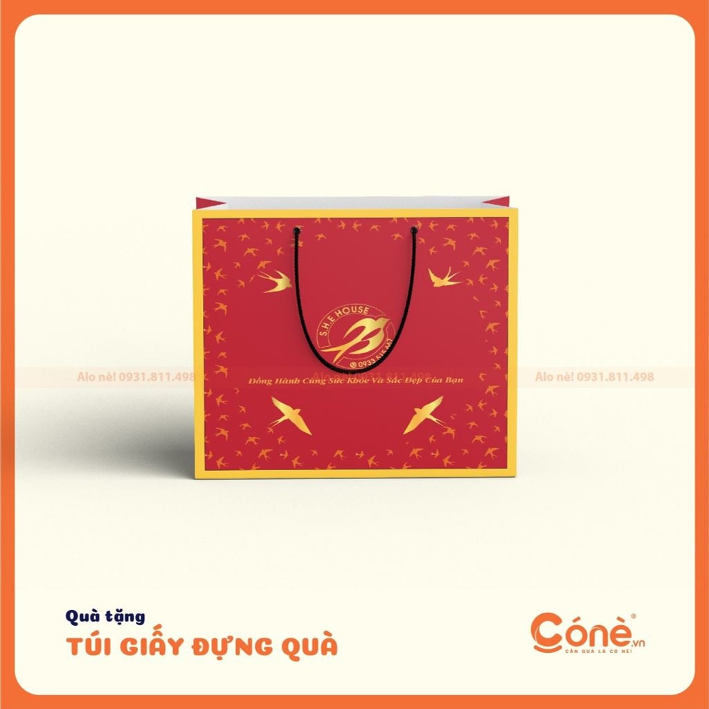 [TG004] Túi giấy Branding Cone | Túi Giấy Đựng Yến Sào