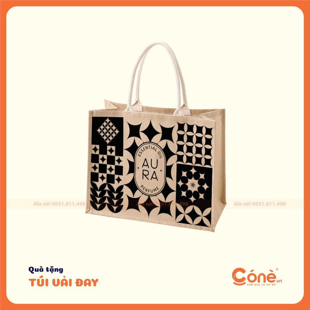 [TV002] Túi Vải Eco Life Cone | Túi Vải Đay In Logo