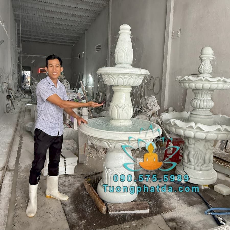 Bộ Đài Phun Nước Đá Sân Vườn Đẹp Tại Bình Định