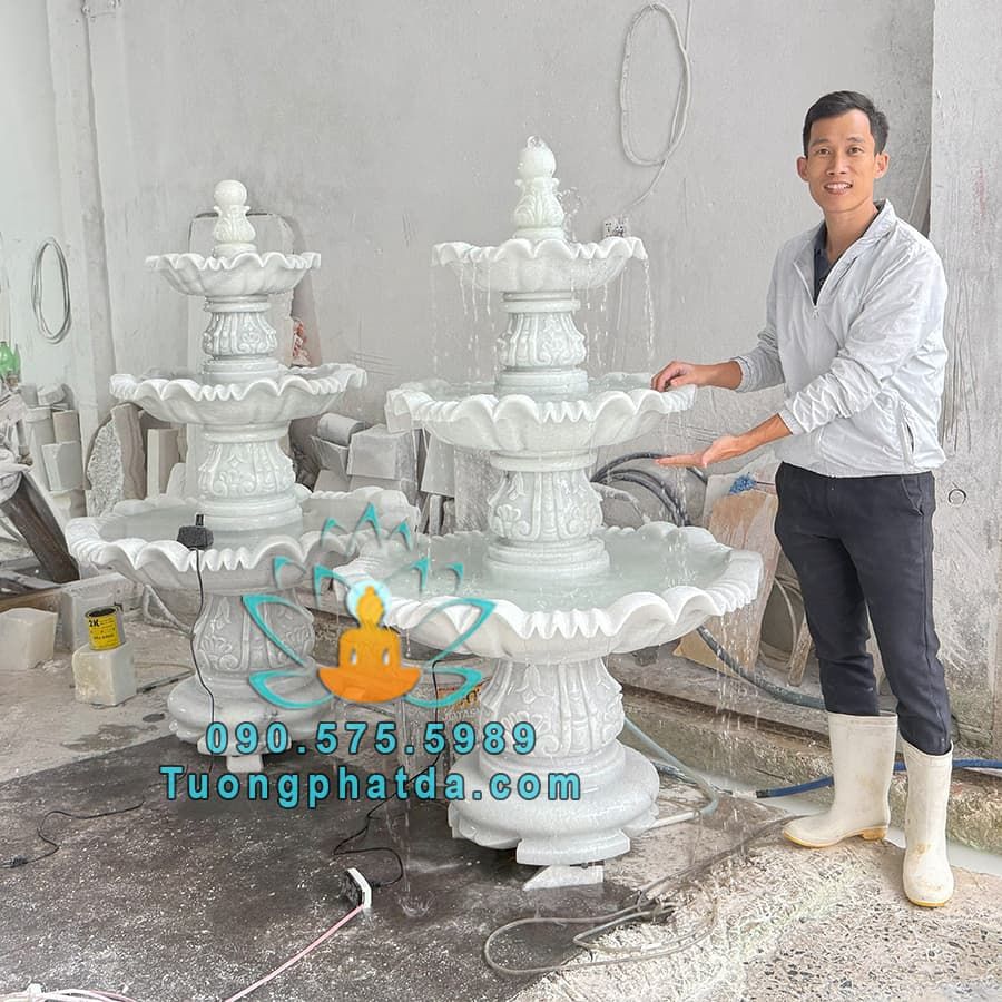 Chuyên Đài Phun Nước Đá Phong Thủy Luân Hồi Đẹp Tại Lao Cai