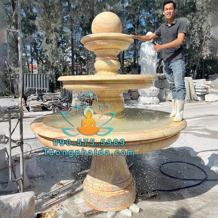 Chuyên Đài Phun Nước Đá Vàng Phong Thủy Đẹp Tại Tuyên Quang