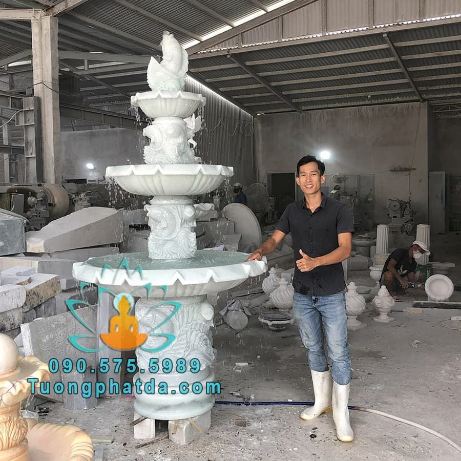 Cung Cấp Đài Phun Nước Cá Chép Đá Phong Thủy Đẹp