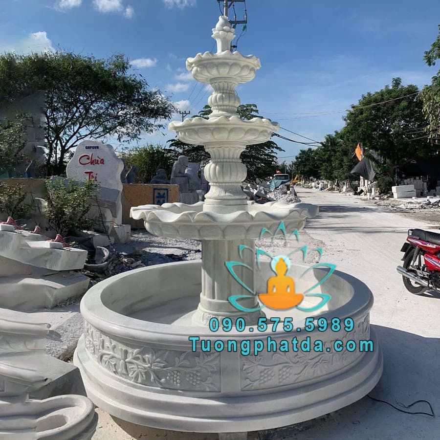 Đài Phun Nước Đá Cẩm Thạch Nguyên Khối Đẹp Tại Vũng Tàu