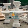 Đài Phun Nước Đá Cẩm Thạch Trắng 2 Tầng Đẹp