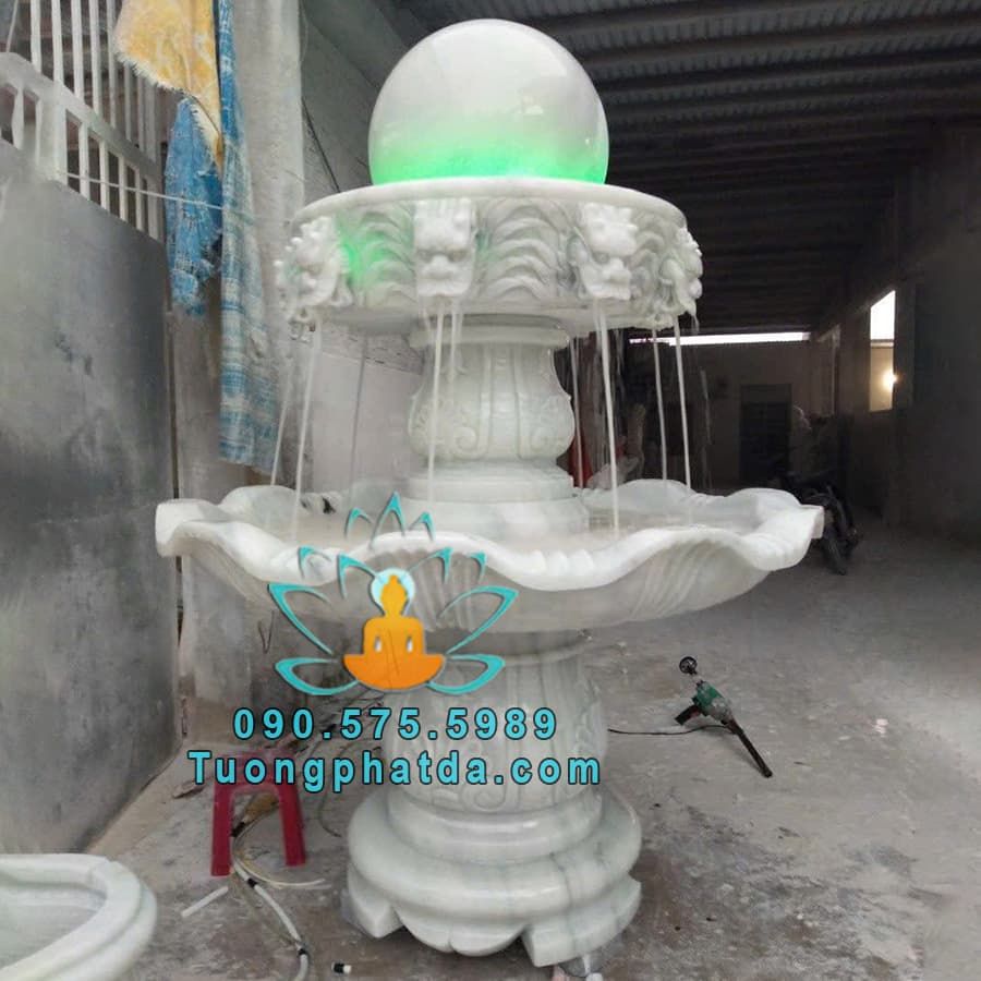 Đài Phun Nước Đá Luân Hồi Sân Vườn Đẹp