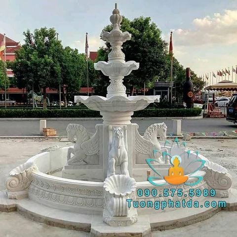 Đài Phun Nước Ngựa Đá Nghệ Thuật Để Sân Vườn Đẹp
