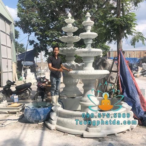 Cung Cấp Đài Phun Nước Sân Vườn 4 Tầng Kèm Hồ