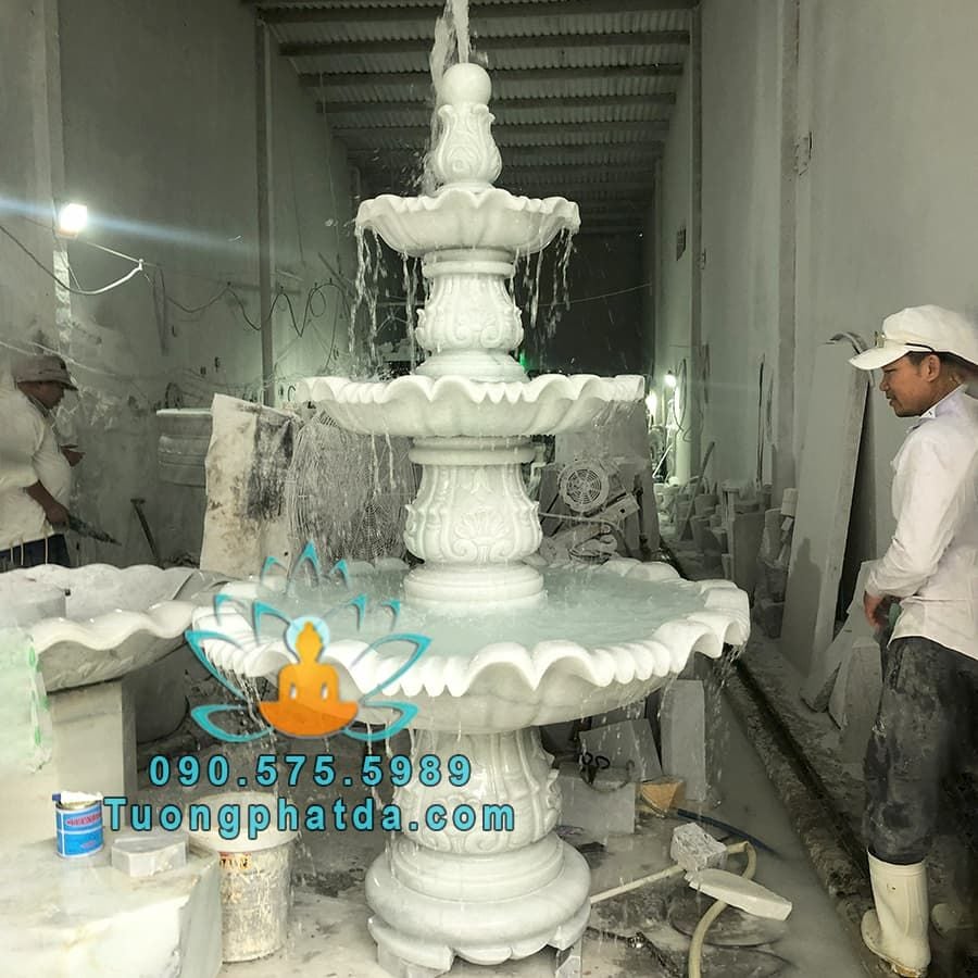 Đài Phun Nước Đá Sân Vườn Đẹp Nhất Giá Tại Xưởng