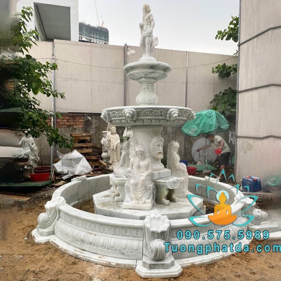 Đài Phun Nước Đá Sân Vườn Đẹp Tại Cà Mau