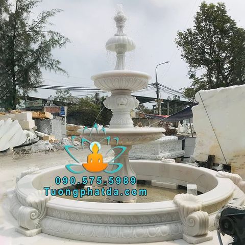 Đài Phun Nước Sư Tử Đá Sân Vườn Đẹp Tại Hồ Chí Minh