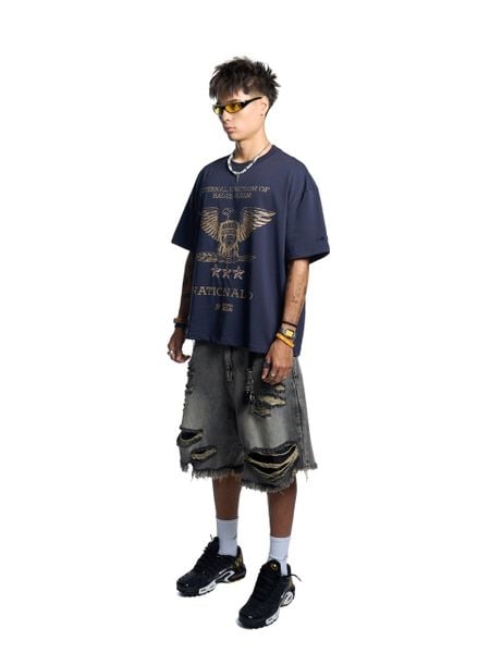  HADES STAR CRUSH WASH JEAN SHORTS 