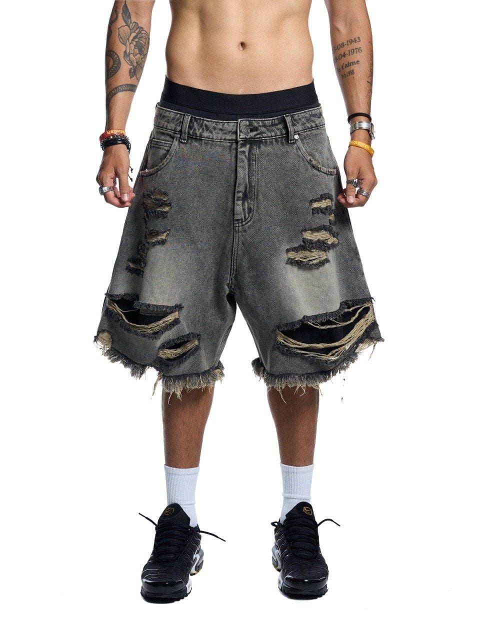  HADES STAR CRUSH WASH JEAN SHORTS 