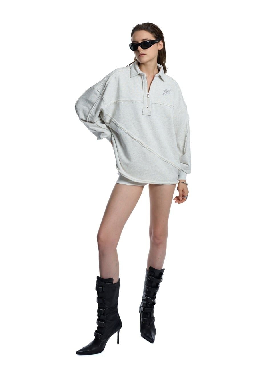  HADES QUATER ZIP LONGSLEEVE POLO 