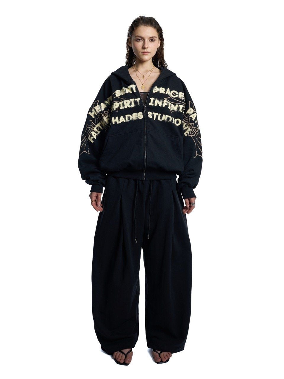  HADES HEAVEN’S CALL HOODIE ZIP - BLACK 