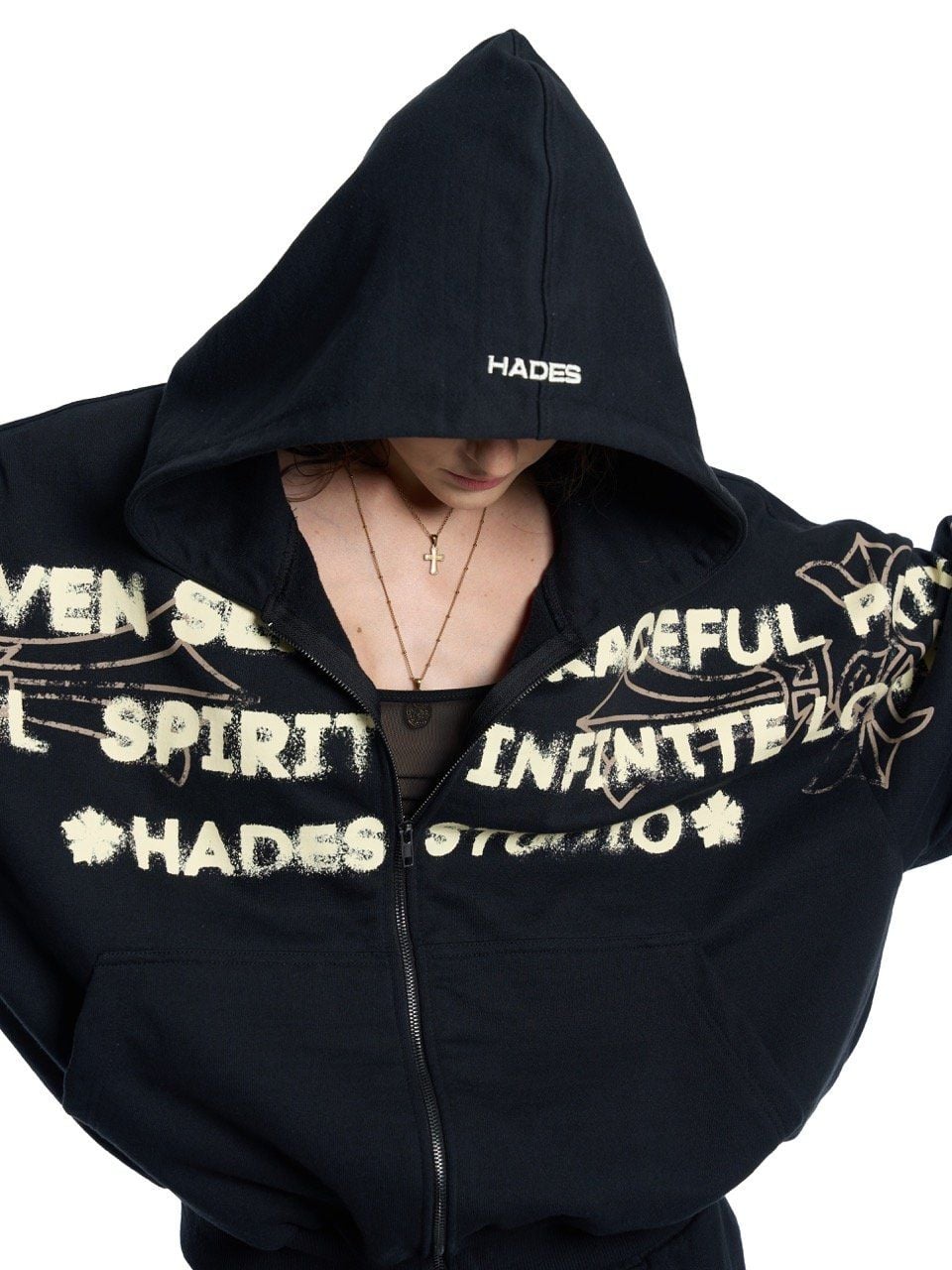  HADES HEAVEN’S CALL HOODIE ZIP - BLACK 
