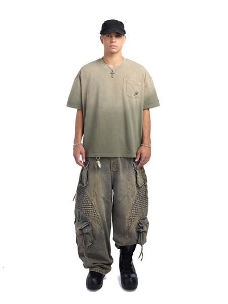  HADES FLORAL POCKET TEE - BROWN WASH 