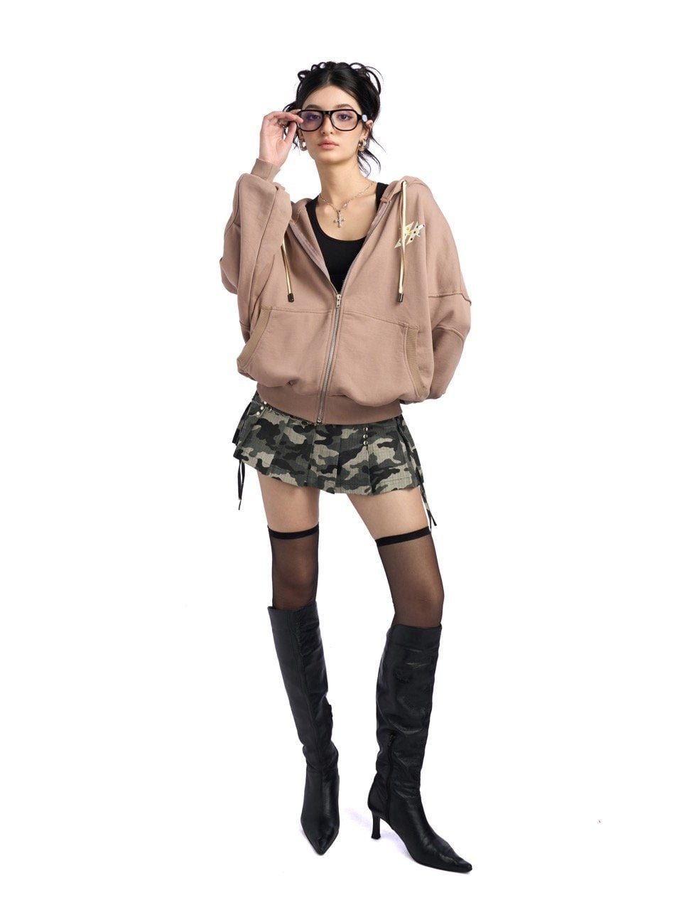  HADES LUXE WASH ZIP HOODIE 