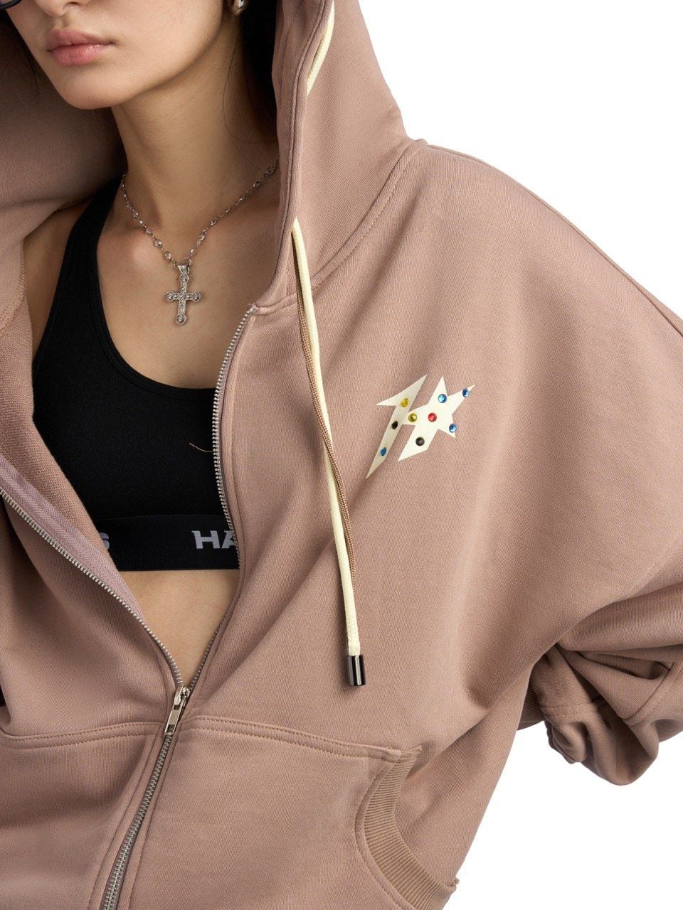  HADES LUXE WASH ZIP HOODIE 