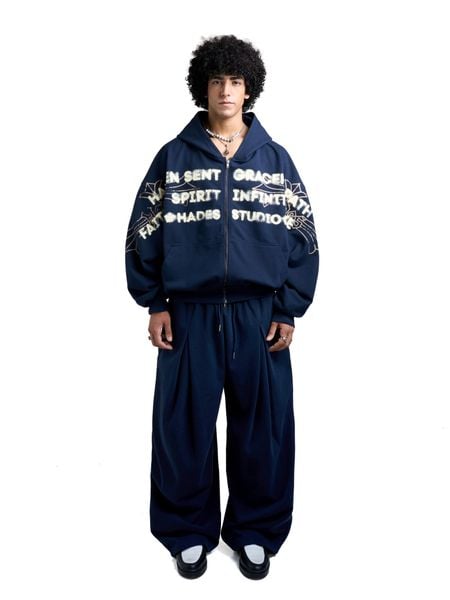  HADES HEAVENS CALL HOODIE ZIP - BLUE NAVY 