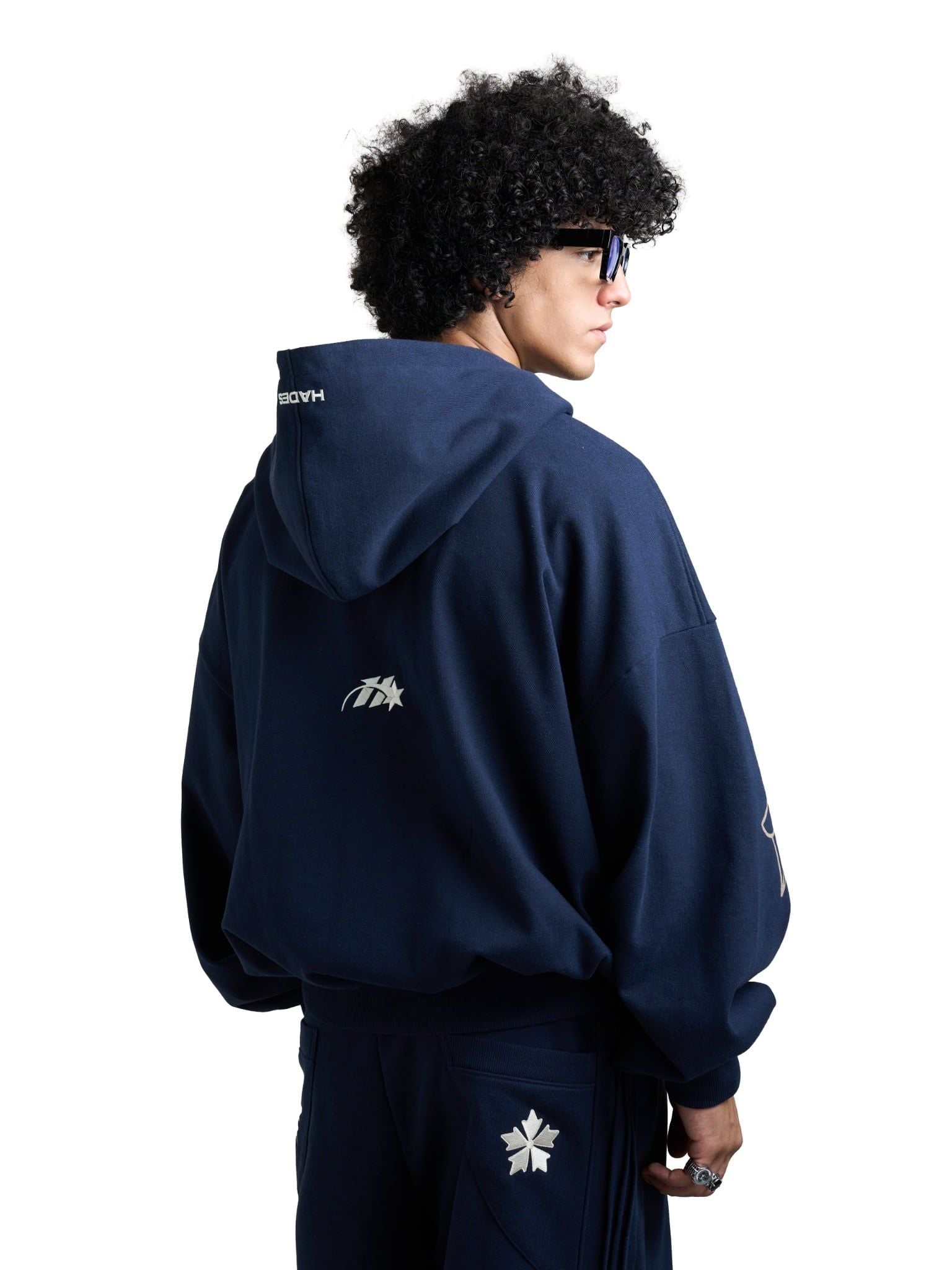  HADES HEAVENS CALL HOODIE ZIP - BLUE NAVY 