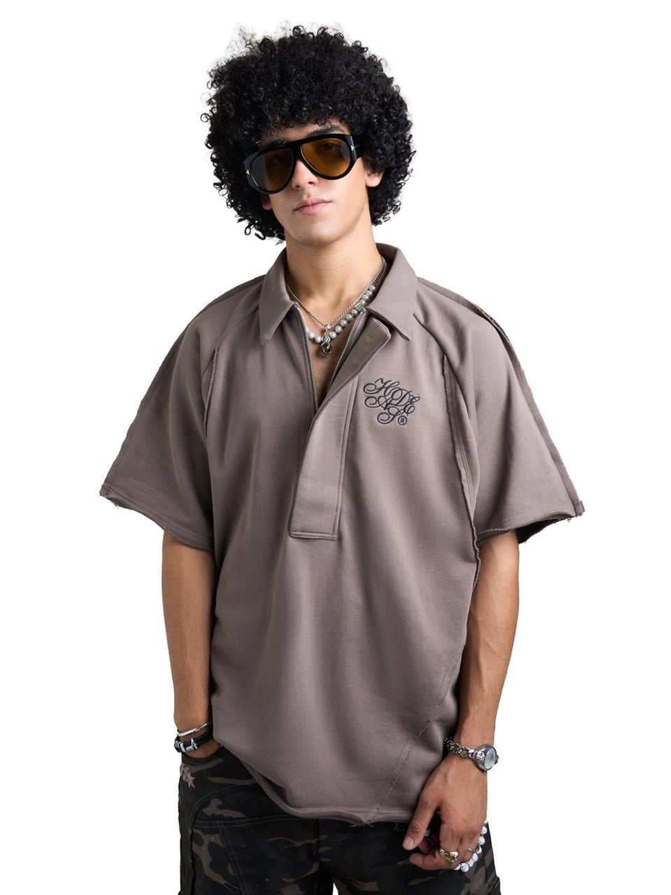  HADES SPLICE POLO - BROWN 