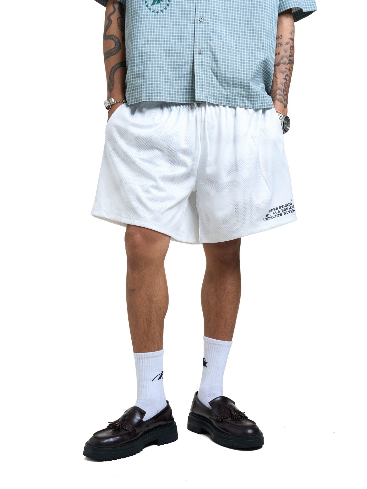  HADES CAMO MESH SHORT - WHITE 