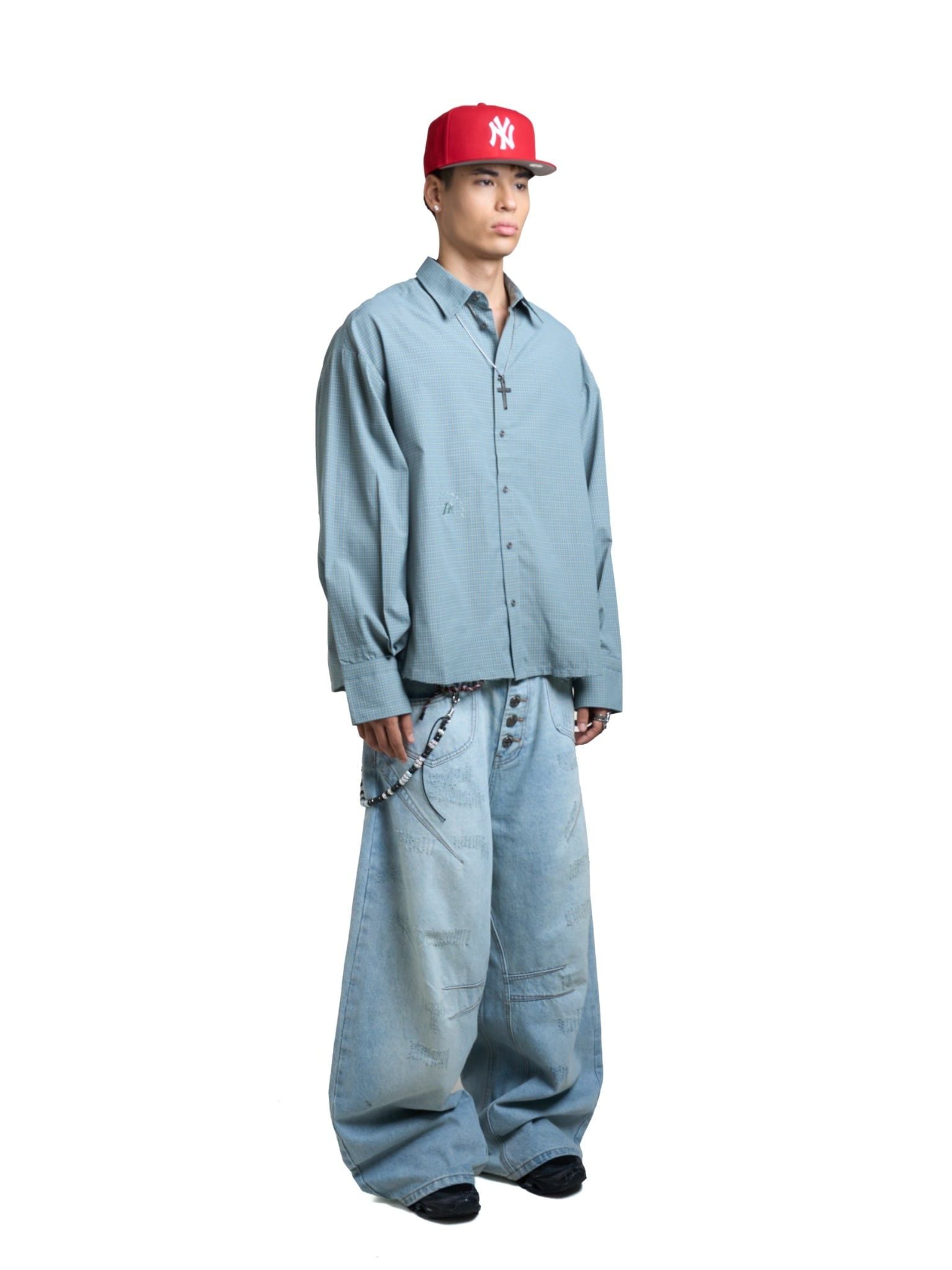  HADES THREADLINE SHIRT - BLUE 