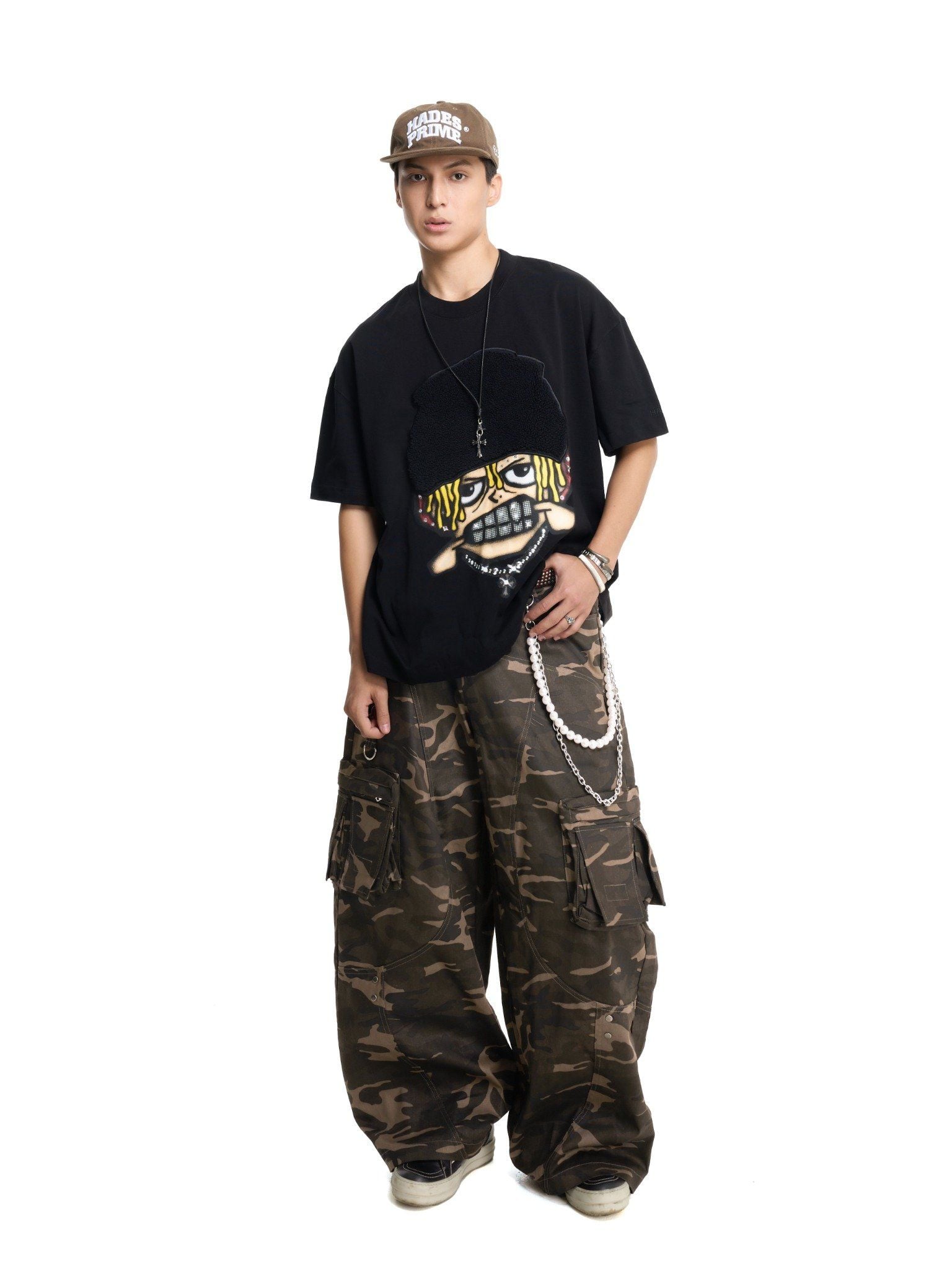  HADES FLUFFY GRILL TEE - BLACK 