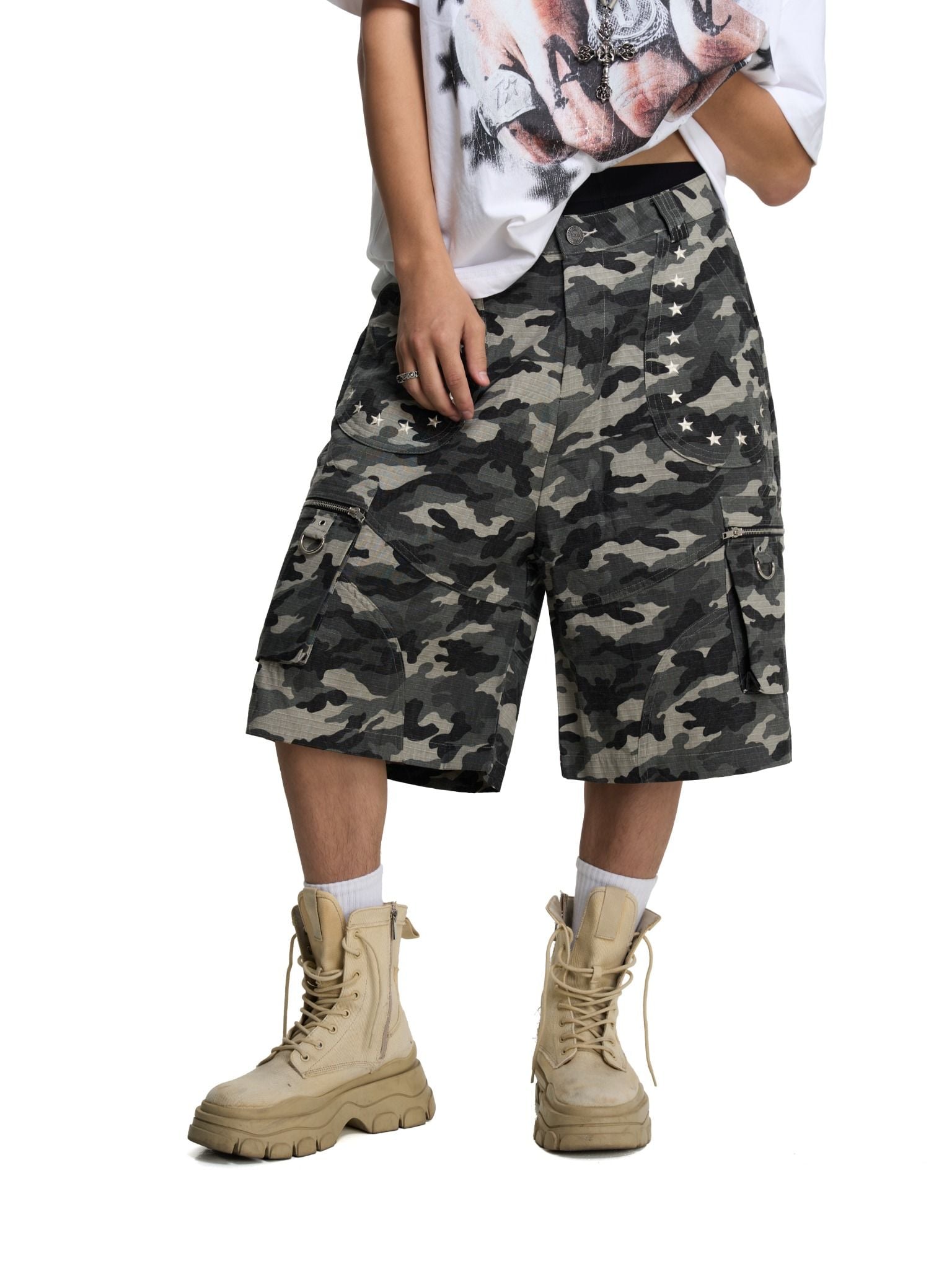  HADES HUNTER KHAKI CAMO SHORTS 