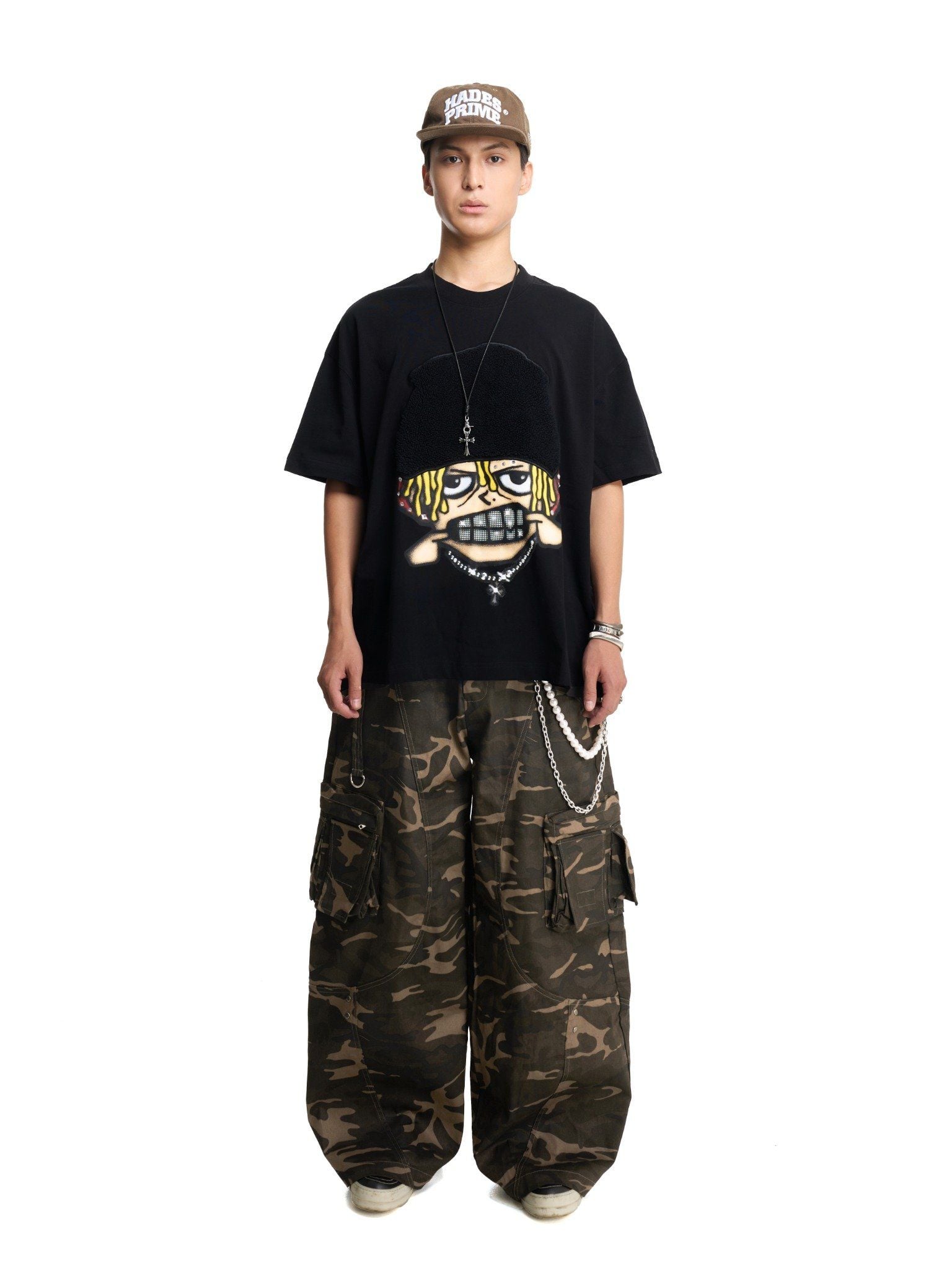  HADES FLUFFY GRILL TEE - BLACK 