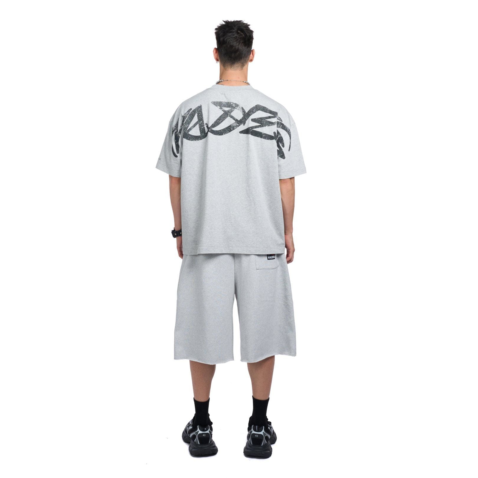  HADES FLORAL POCKET TEE - GREY 