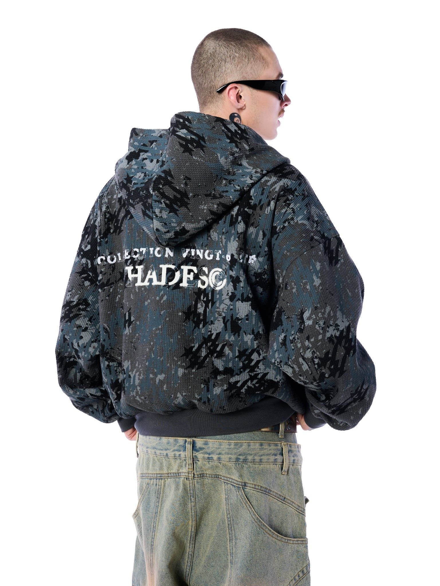  HADES STATIC NOISE ZIP HOODIE 