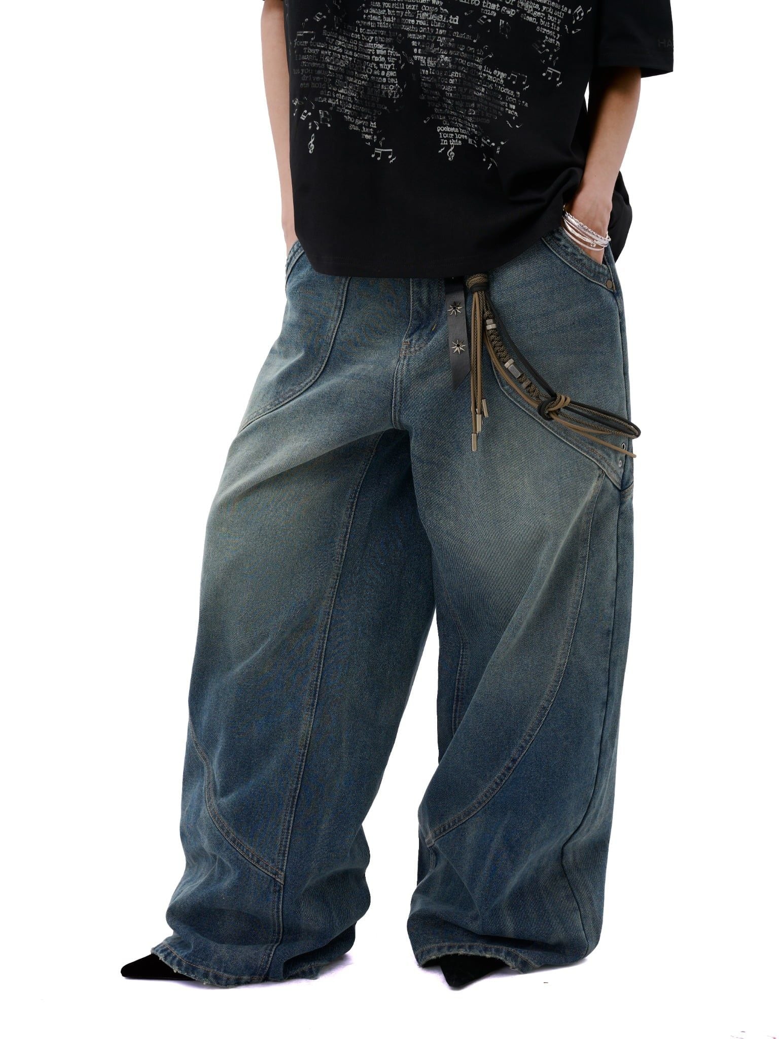  HADES STITCH WIDELEG JEANS 
