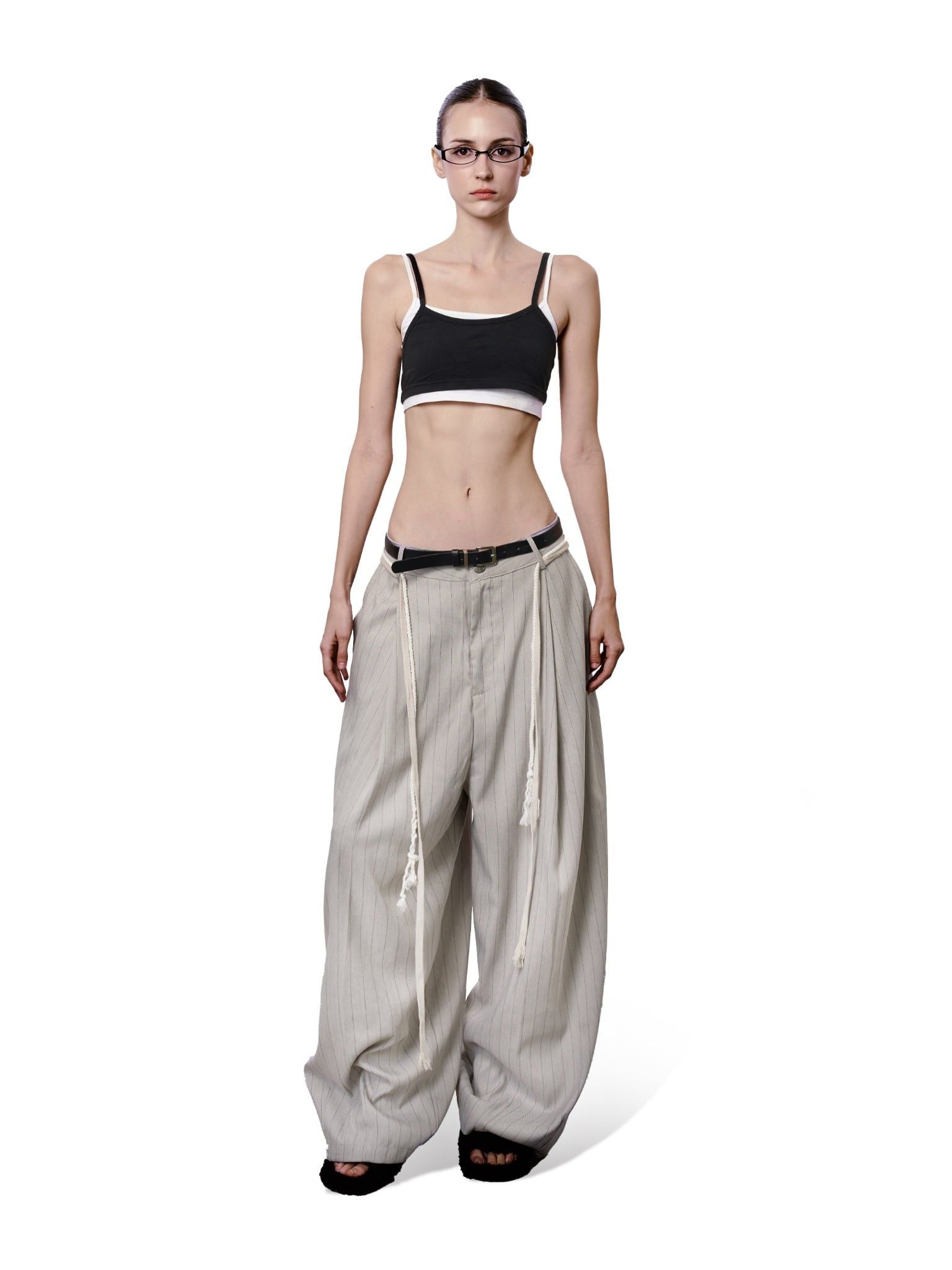  HADES BESTILO PINSTRIPE TROUSERS 