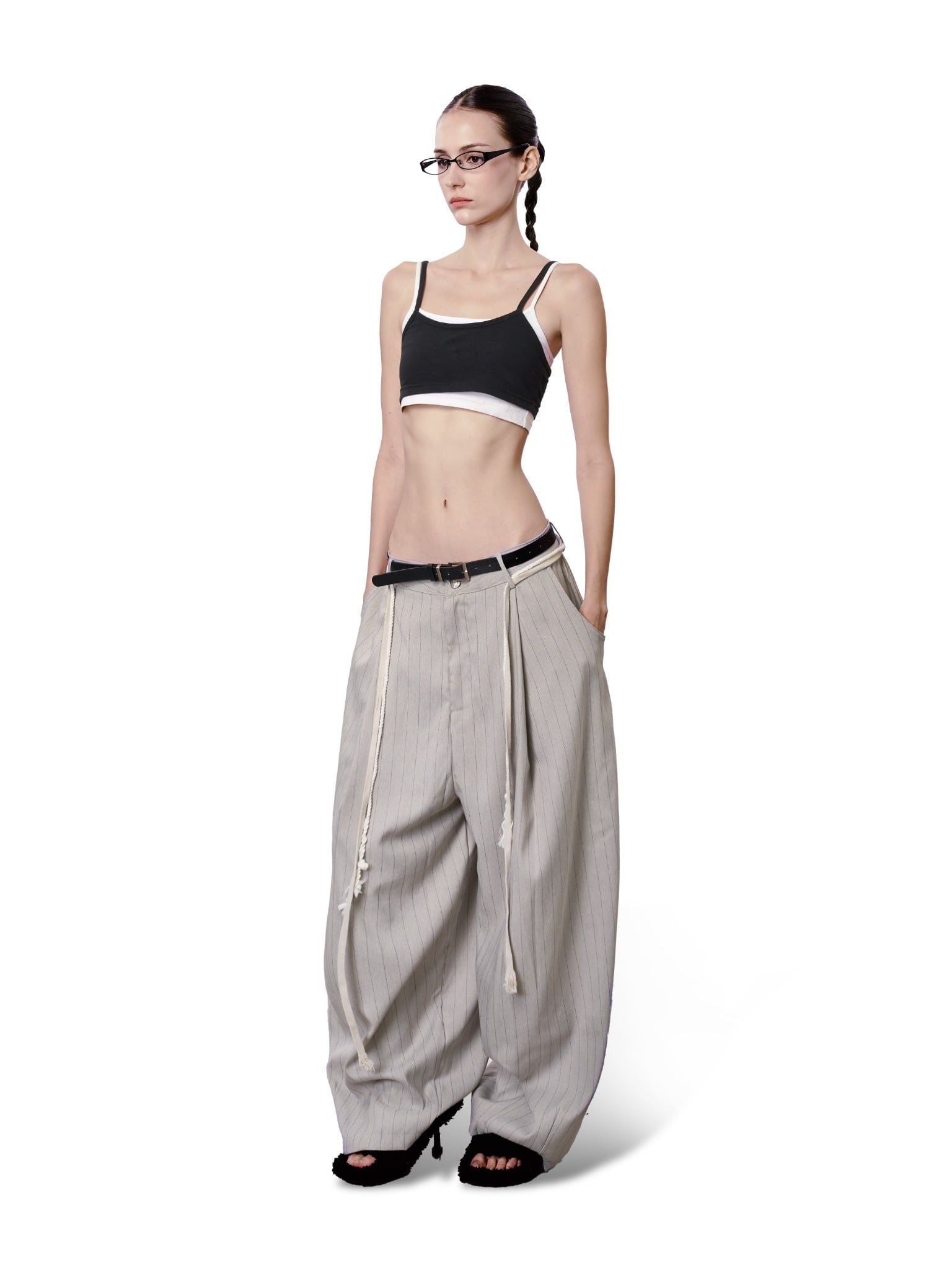  HADES BESTILO PINSTRIPE TROUSERS 