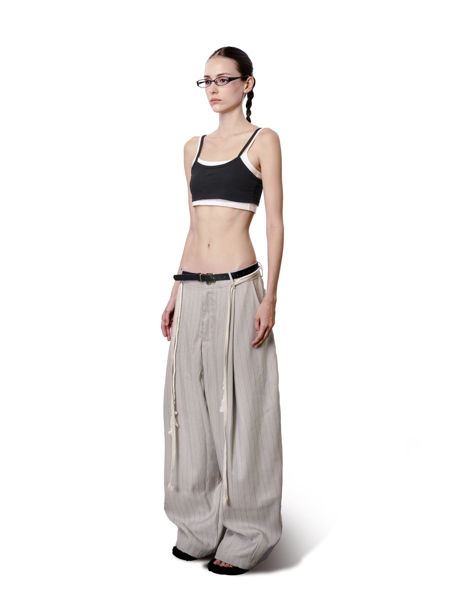  HADES BESTILO PINSTRIPE TROUSERS 